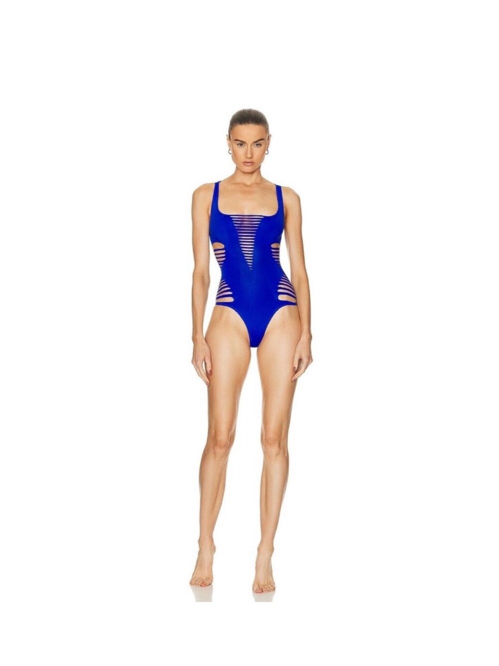 Agent Provocateur Dakotta Royal Blue One-Piece Swimsuit with Ladder Cutouts SZ 4